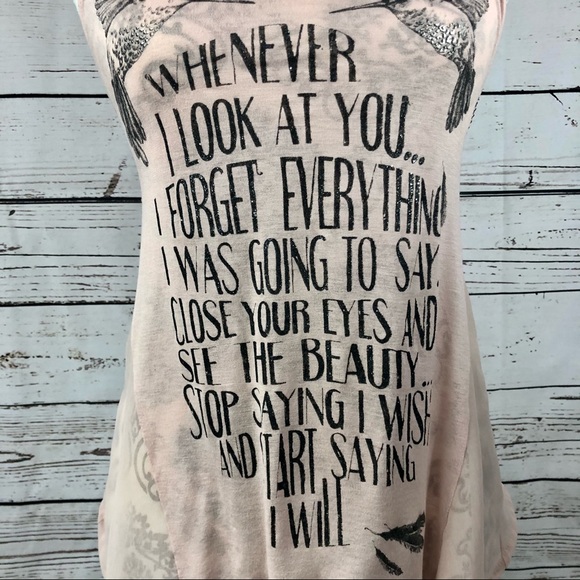 Chain strappy back Sheer Flowy Tank Small - Picture 2 of 11